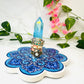 Aqua Aura Quartz on Ceramic Ring Holder