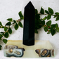 Black Obsidian on Sugar Agate Ring Holder